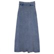 Long Denim Wash Skirt