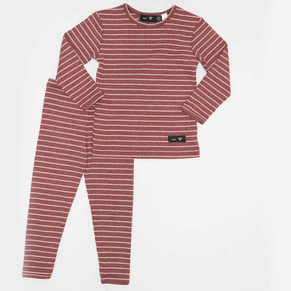 Ribbed Striped Two Piece Set