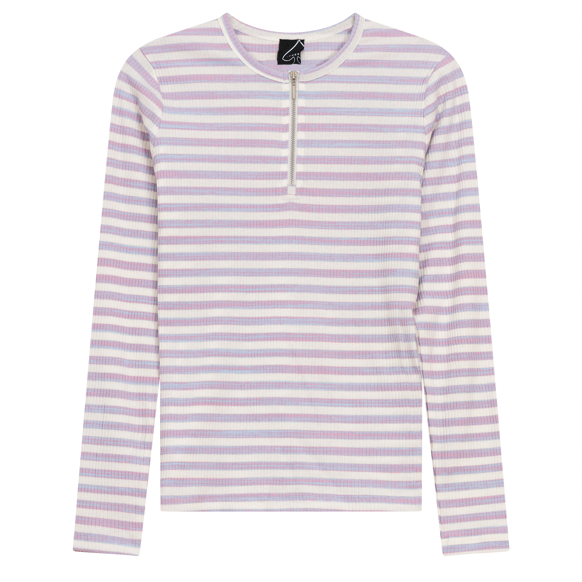 Wash Striped Henley Top