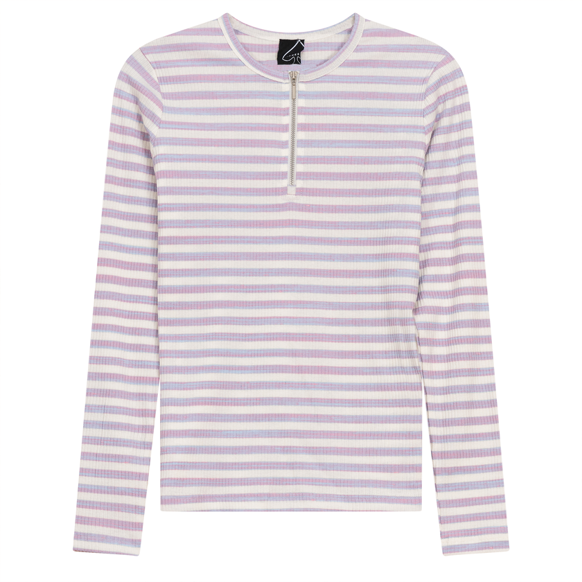 Wash Striped Henley Top