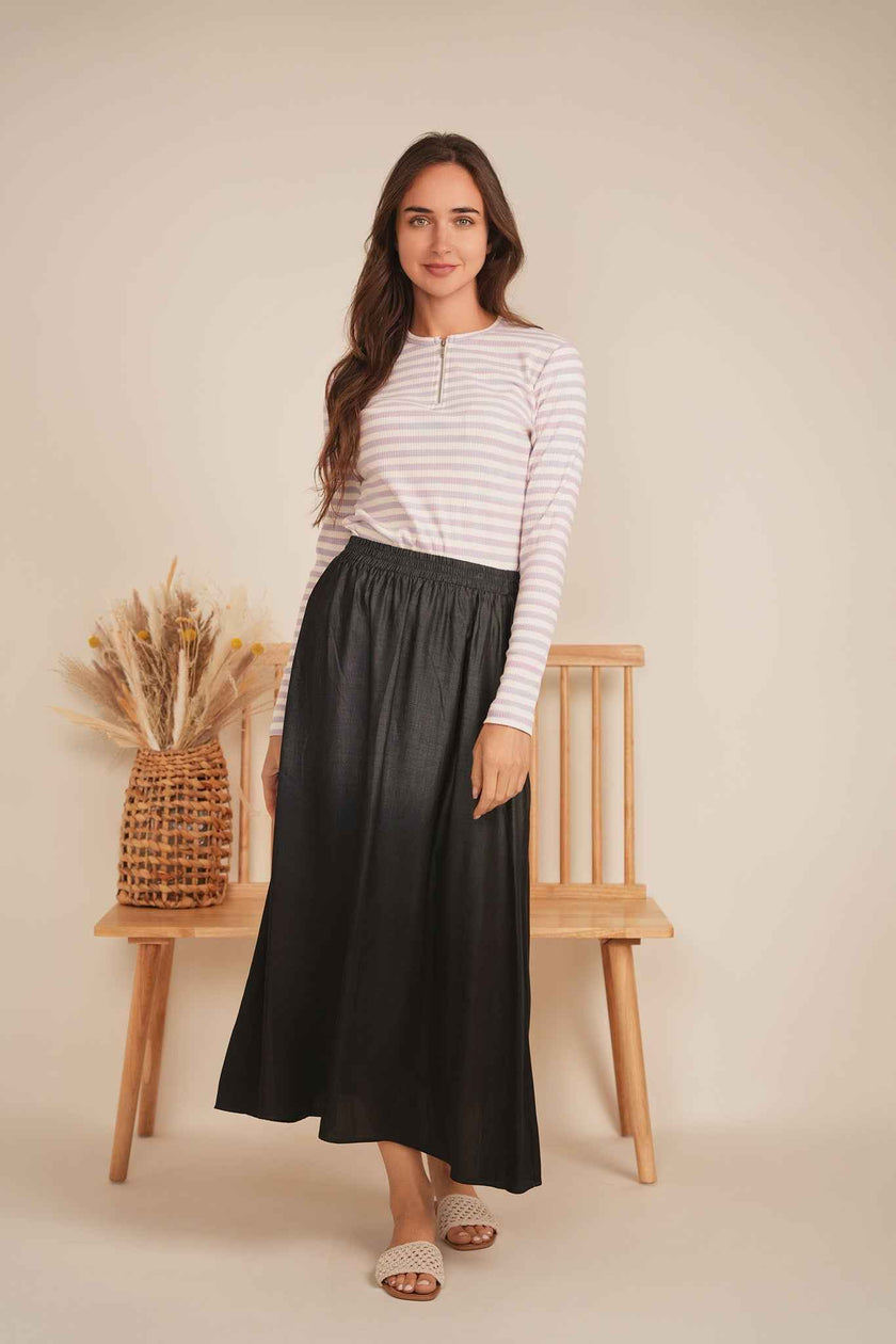 Wash Striped Henley Top