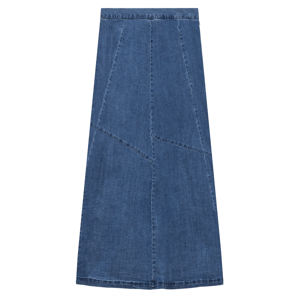 Denim Maxi Trumpet Skirt