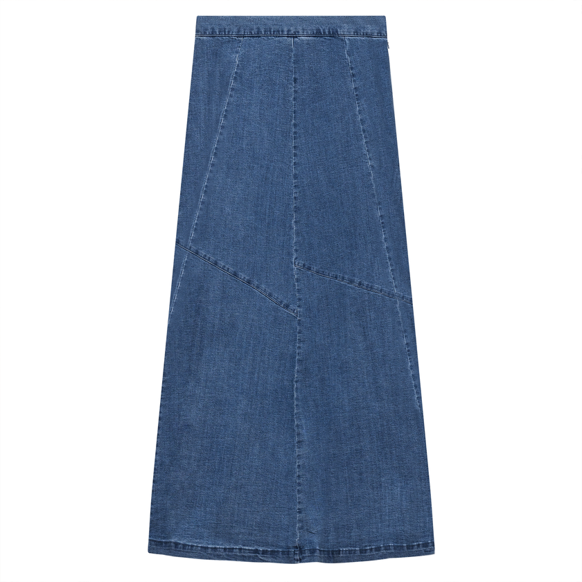 Denim Maxi Trumpet Skirt
