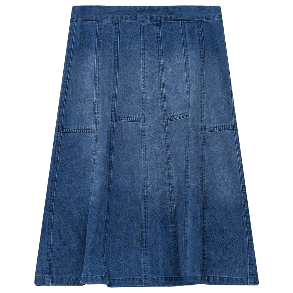 Denim Short Flare Skirt