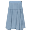 Woven Denim Flare Skirt