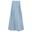 Woven Denim Flare Skirt