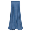 Woven Denim Flare Skirt