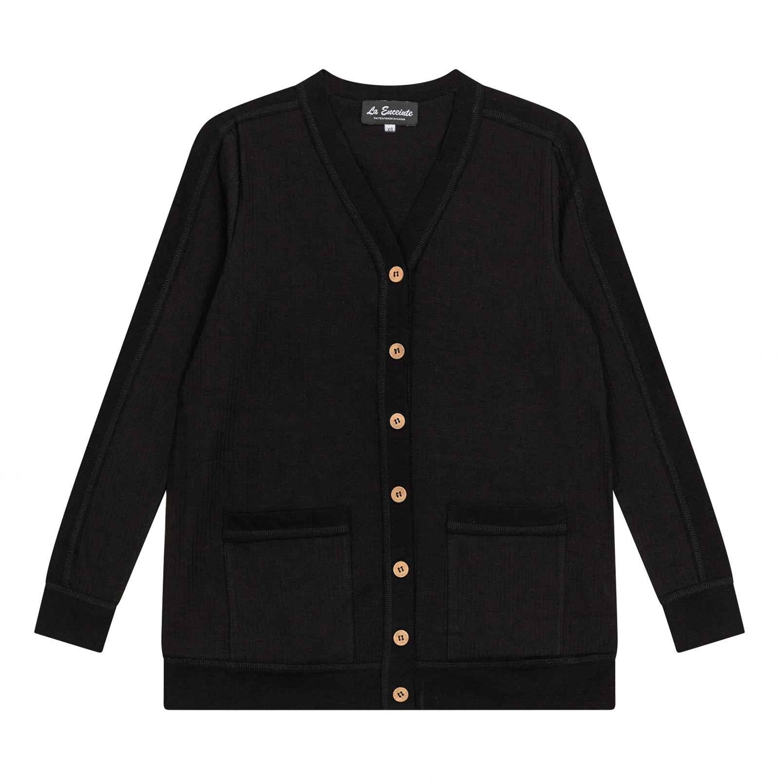 Maternity Ribbed Contrast Cardigan