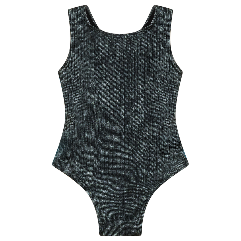 Distressed Rib Swimsuit