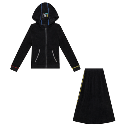 Multi Color Stitched Terry 2Pc Set