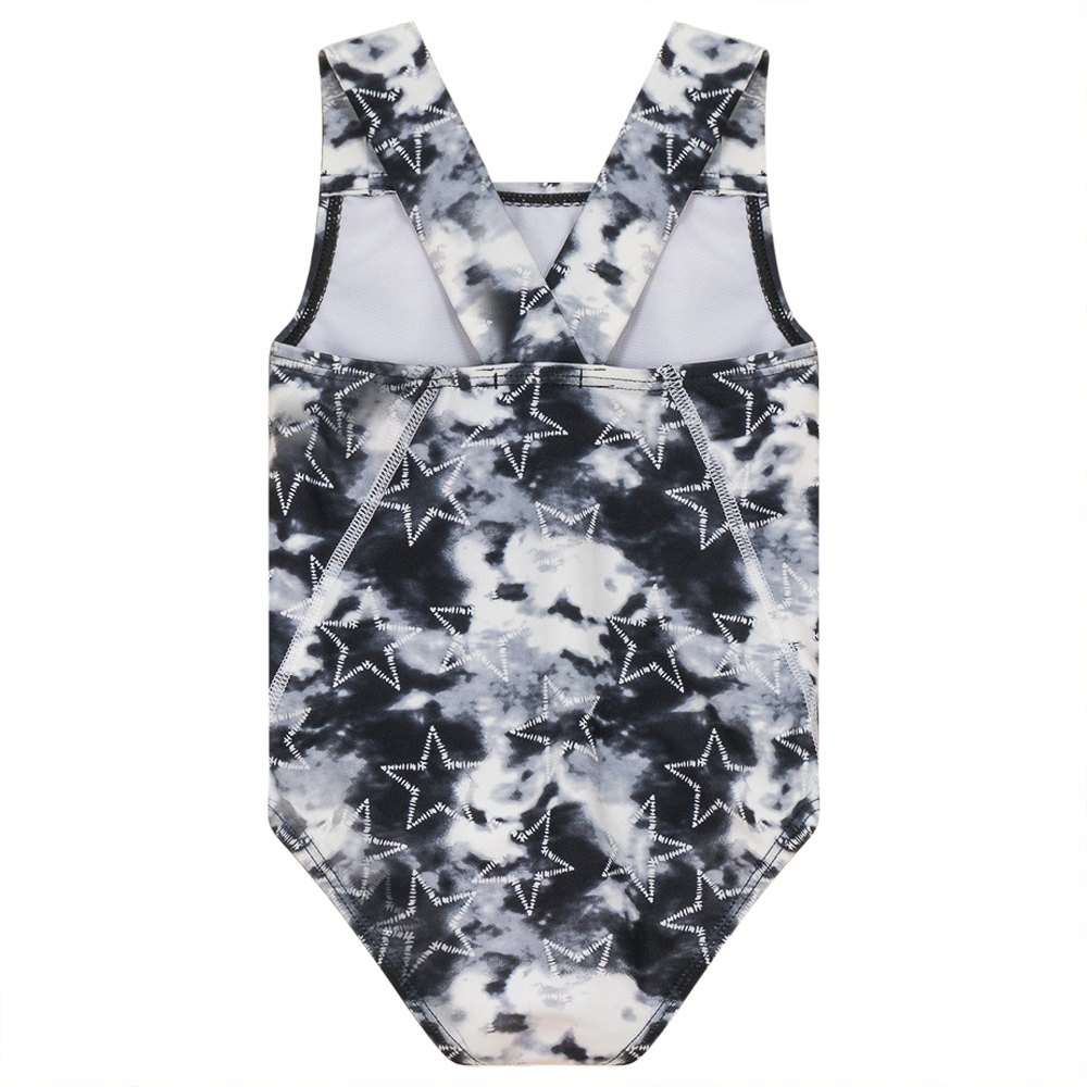 Tie Dye Heart and Star Print Swimsuit