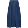 Maxi Denim A Line Button Down Skirt