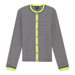 Striped Ribbed Contrast Cardigan