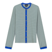 Striped Ribbed Contrast Cardigan