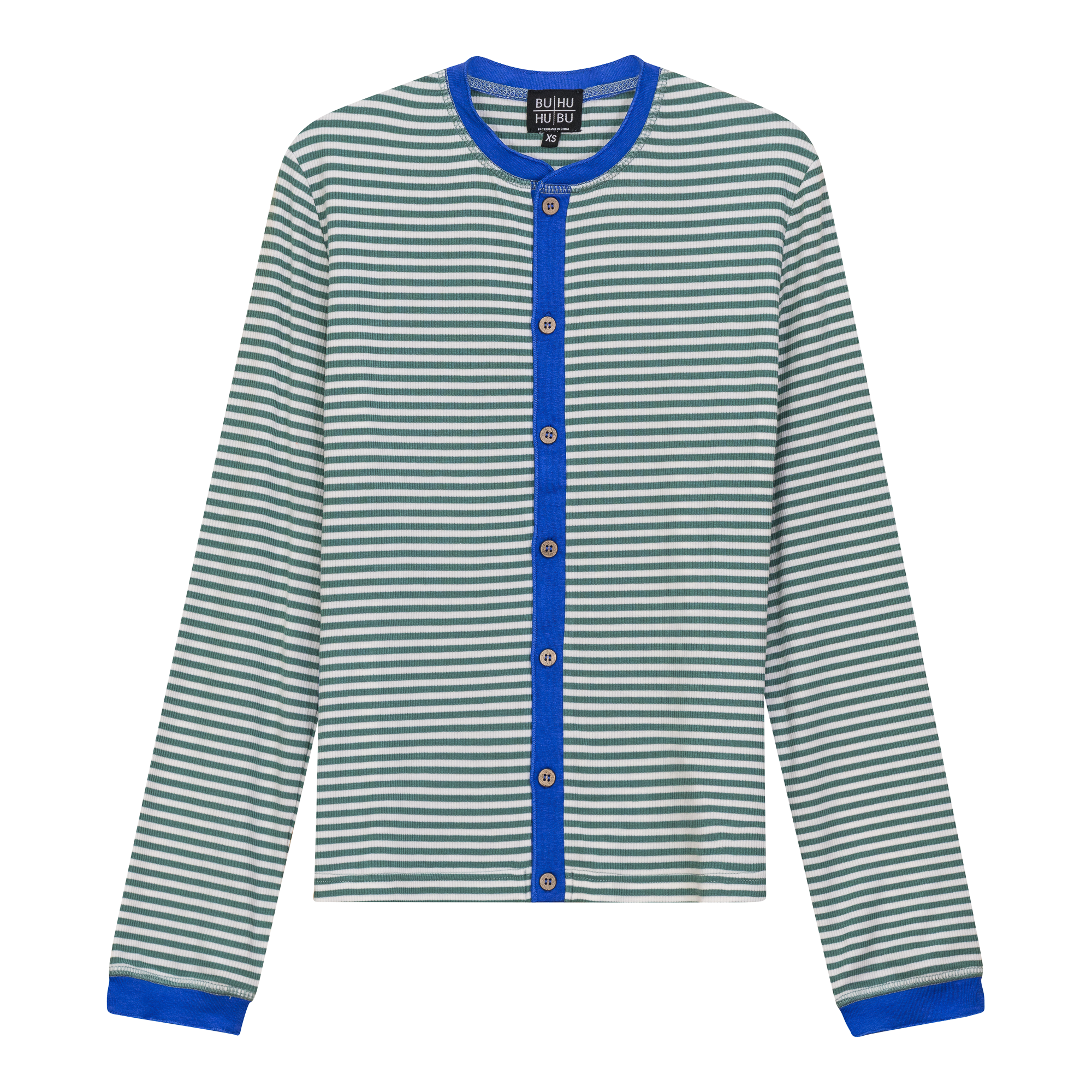 Striped Ribbed Contrast Cardigan