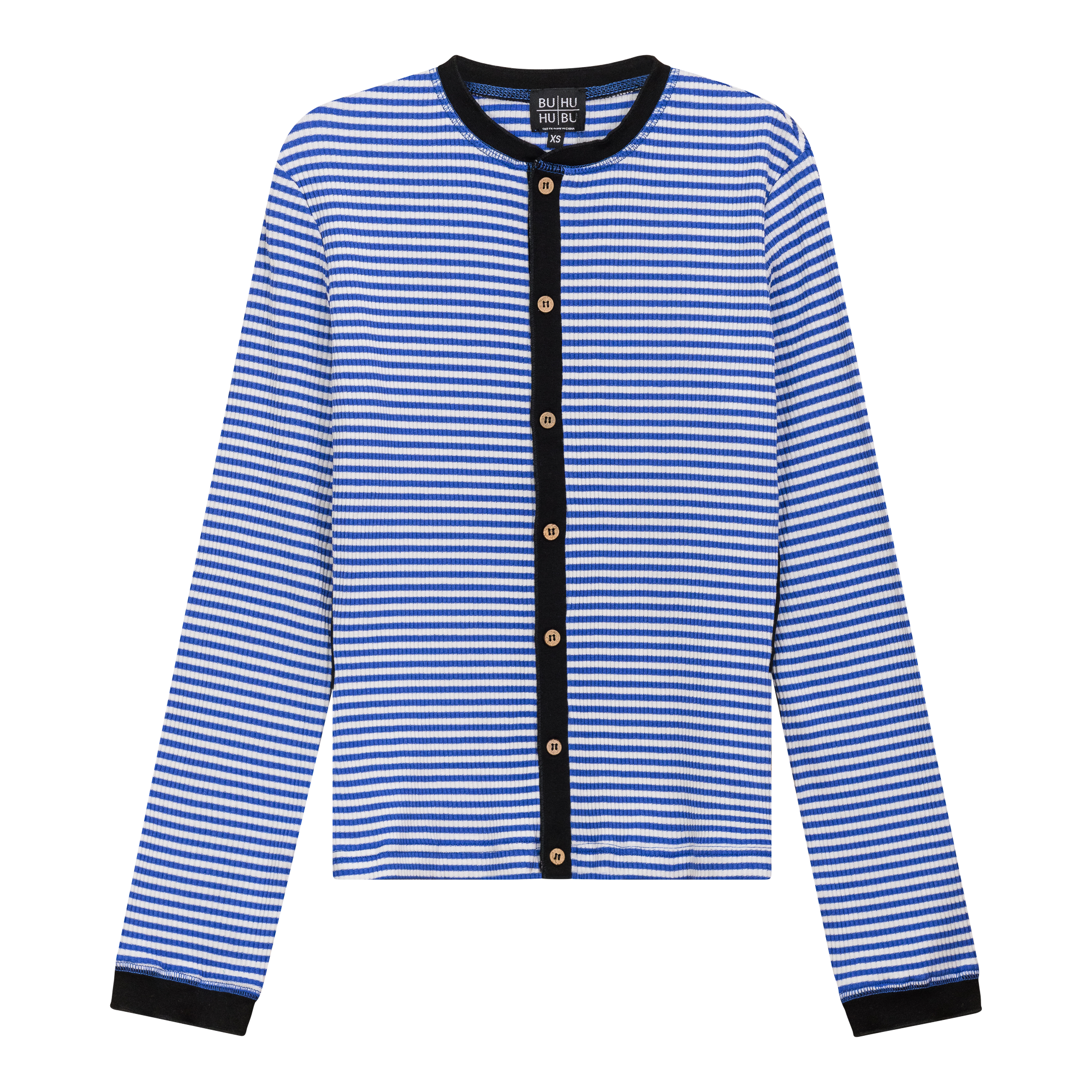 Striped Ribbed Contrast Cardigan