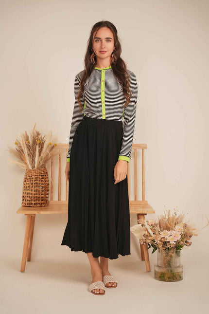 Striped Ribbed Contrast Cardigan