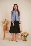 Striped Ribbed Contrast Cardigan