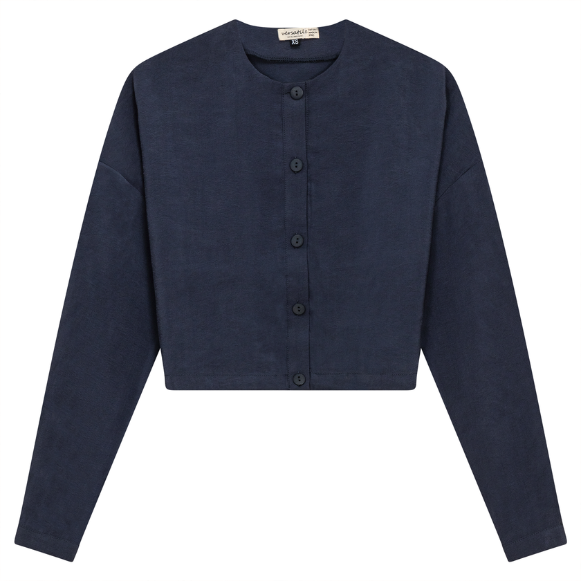 Tencel Cropped Bungee Blouse