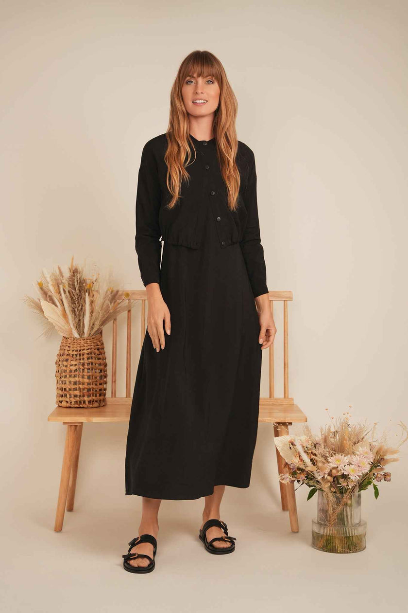 Tencel Cropped Bungee Blouse