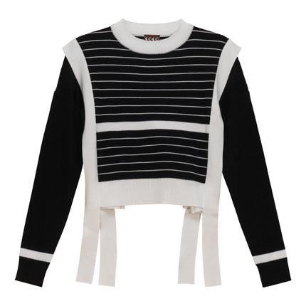 Striped Belt Sweater