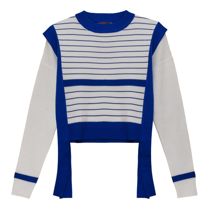 Striped Belt Sweater