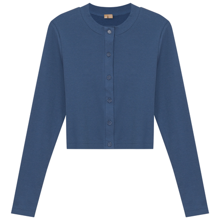 Ribbed Cropped Cardigan