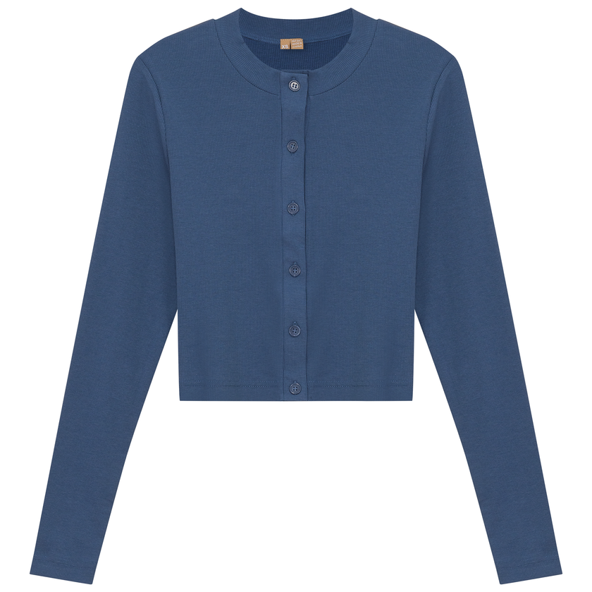 Ribbed Cropped Cardigan