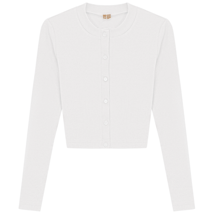 Ribbed Cropped Cardigan