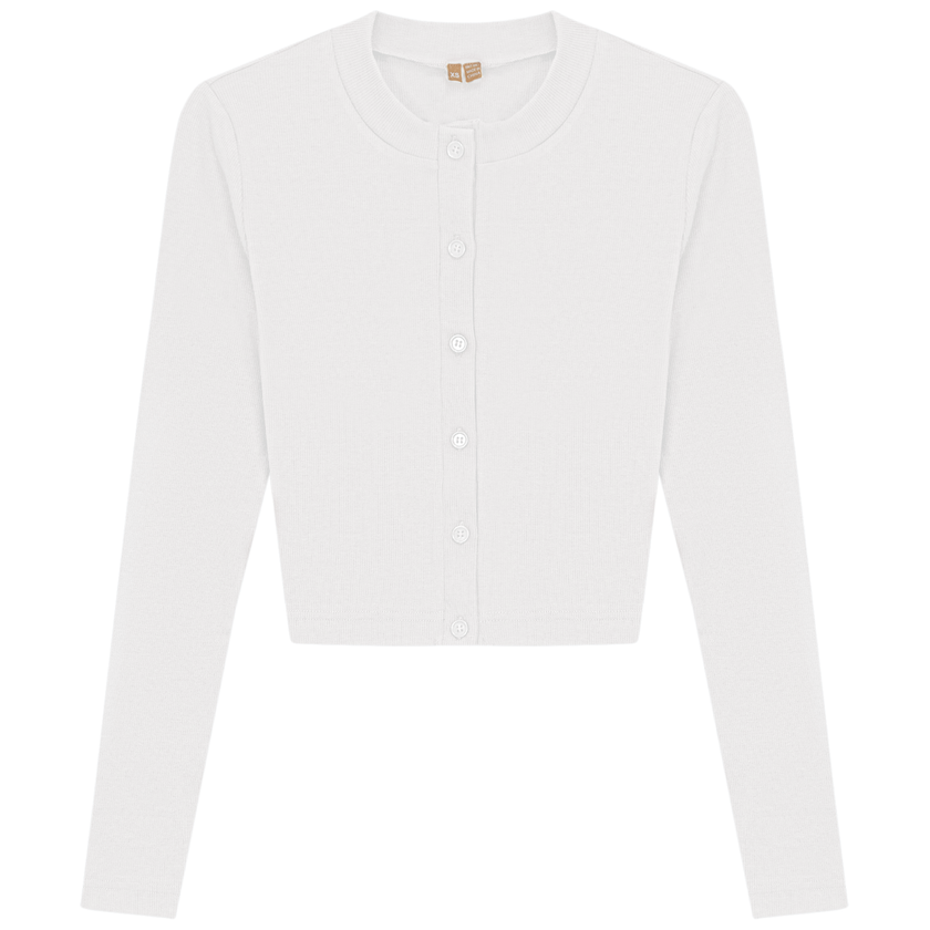 Ribbed Cropped Cardigan