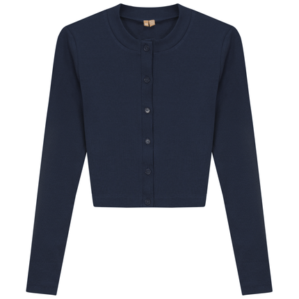 Ribbed Cropped Cardigan