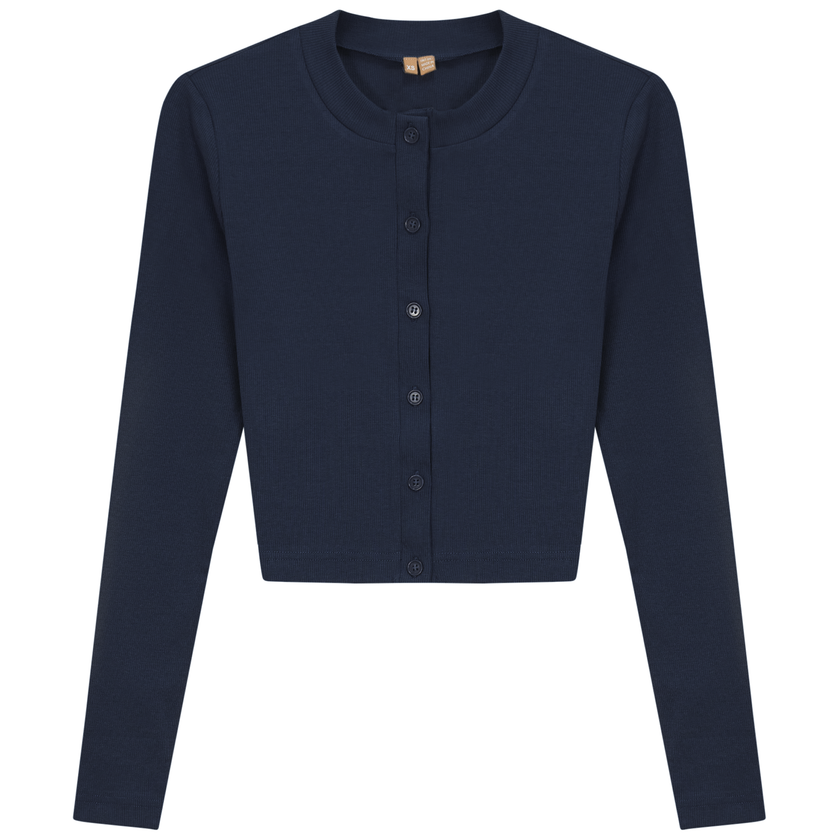 Ribbed Cropped Cardigan