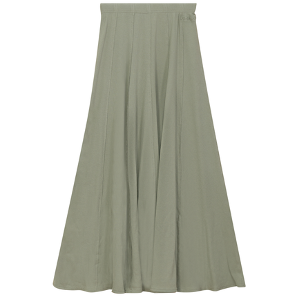 Ribbed Midi Panel Skirt