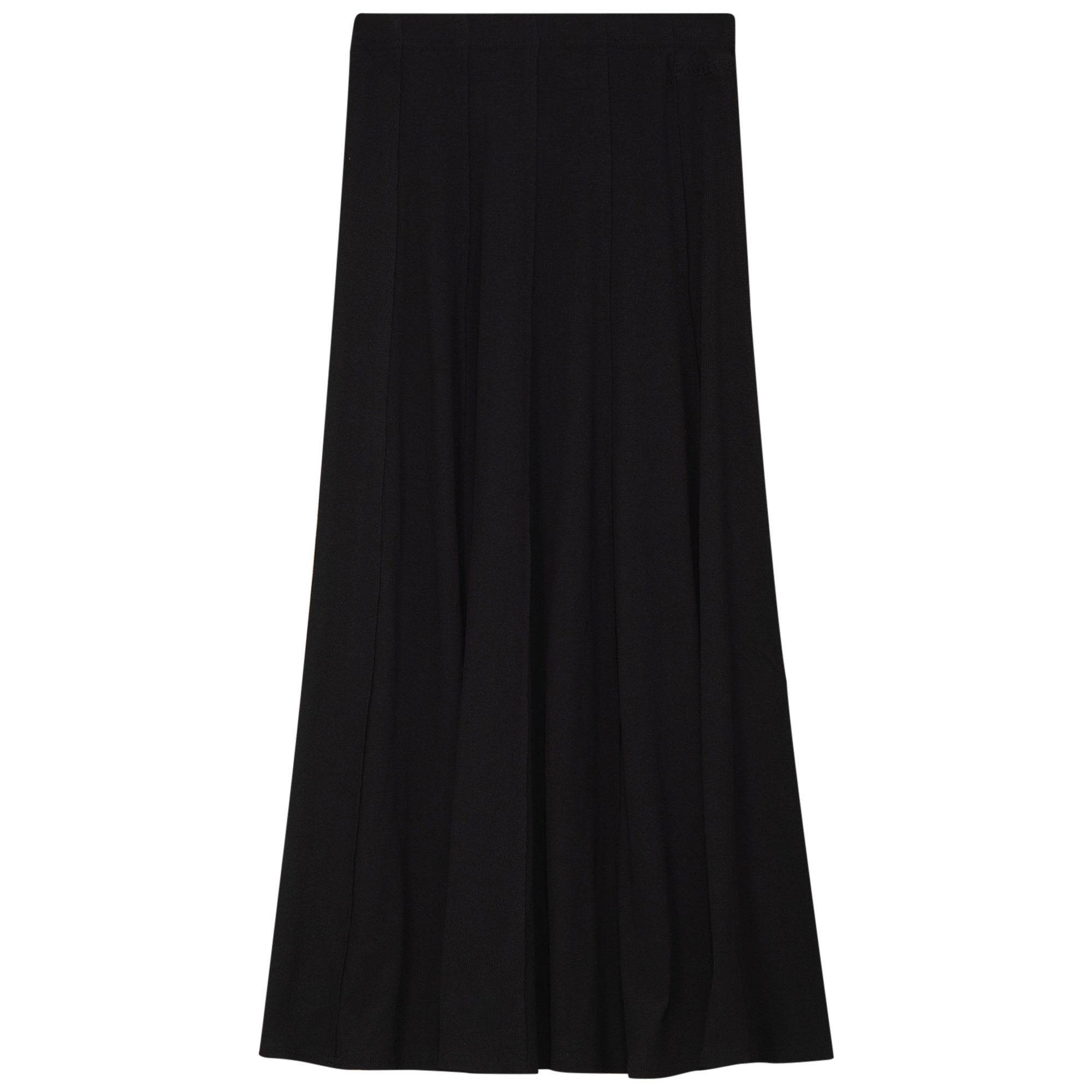 Ribbed Midi Panel Skirt