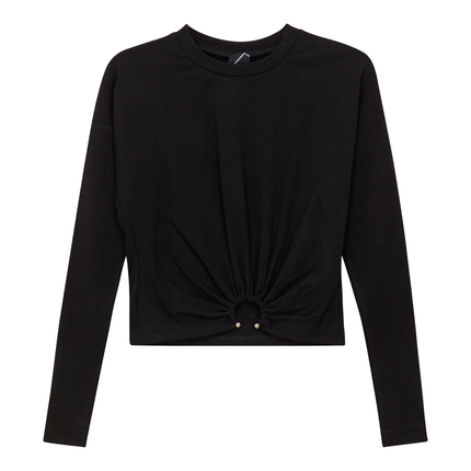 Cropped Gathered Ring Tee