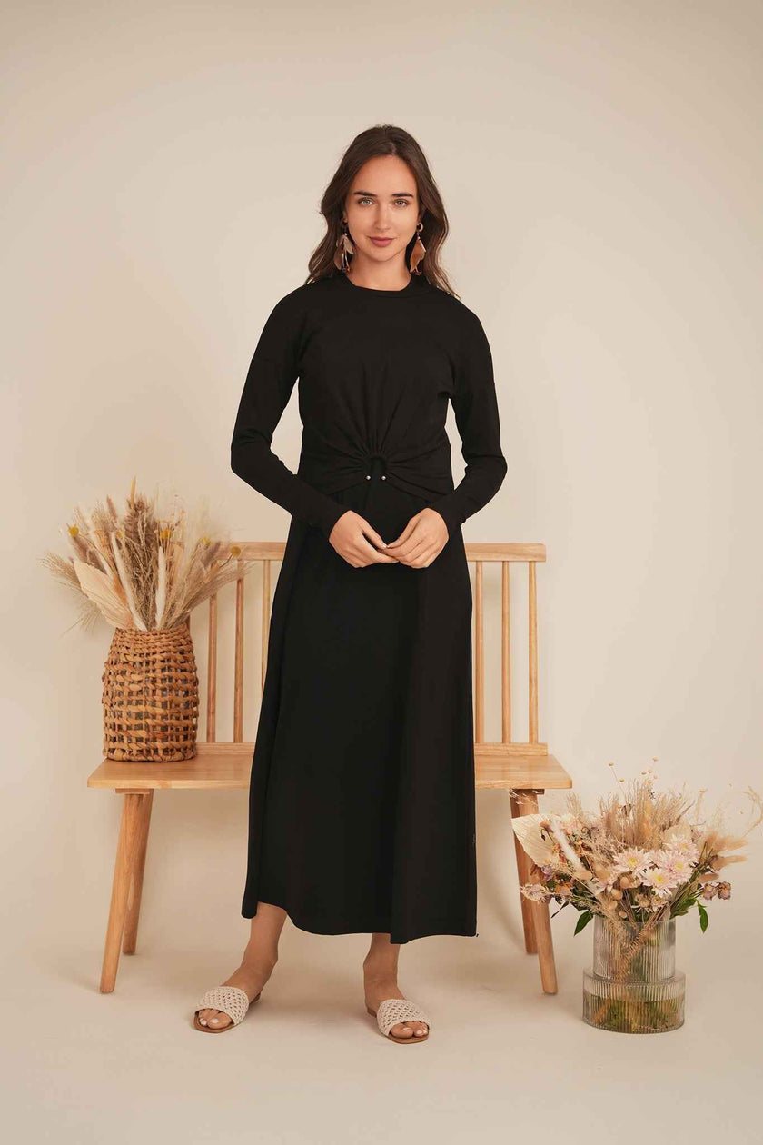 Cropped Gathered Ring Tee