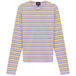 Striped Metalic V Neck Tee