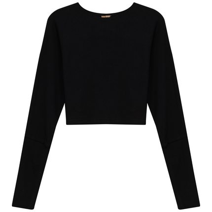 Cropped Ribbed Sweater