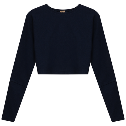 Cropped Ribbed Sweater