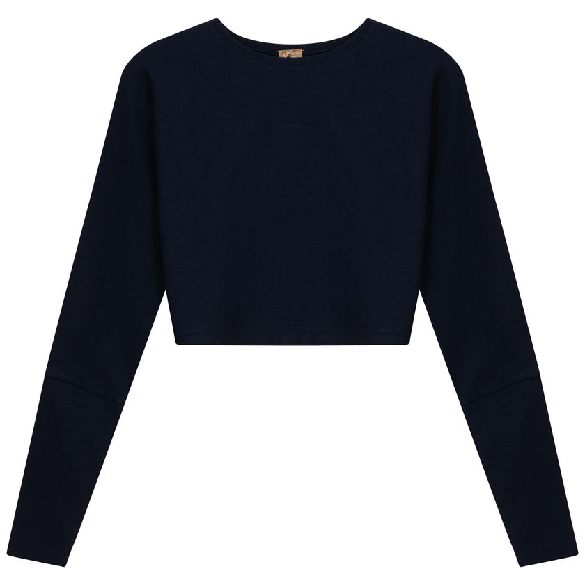 Cropped Ribbed Sweater