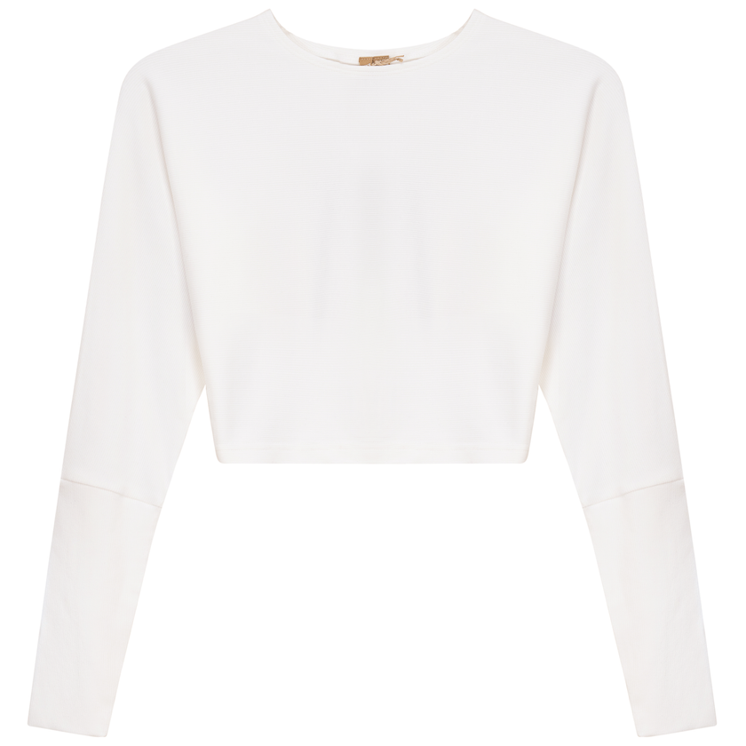 Cropped Ribbed Sweater