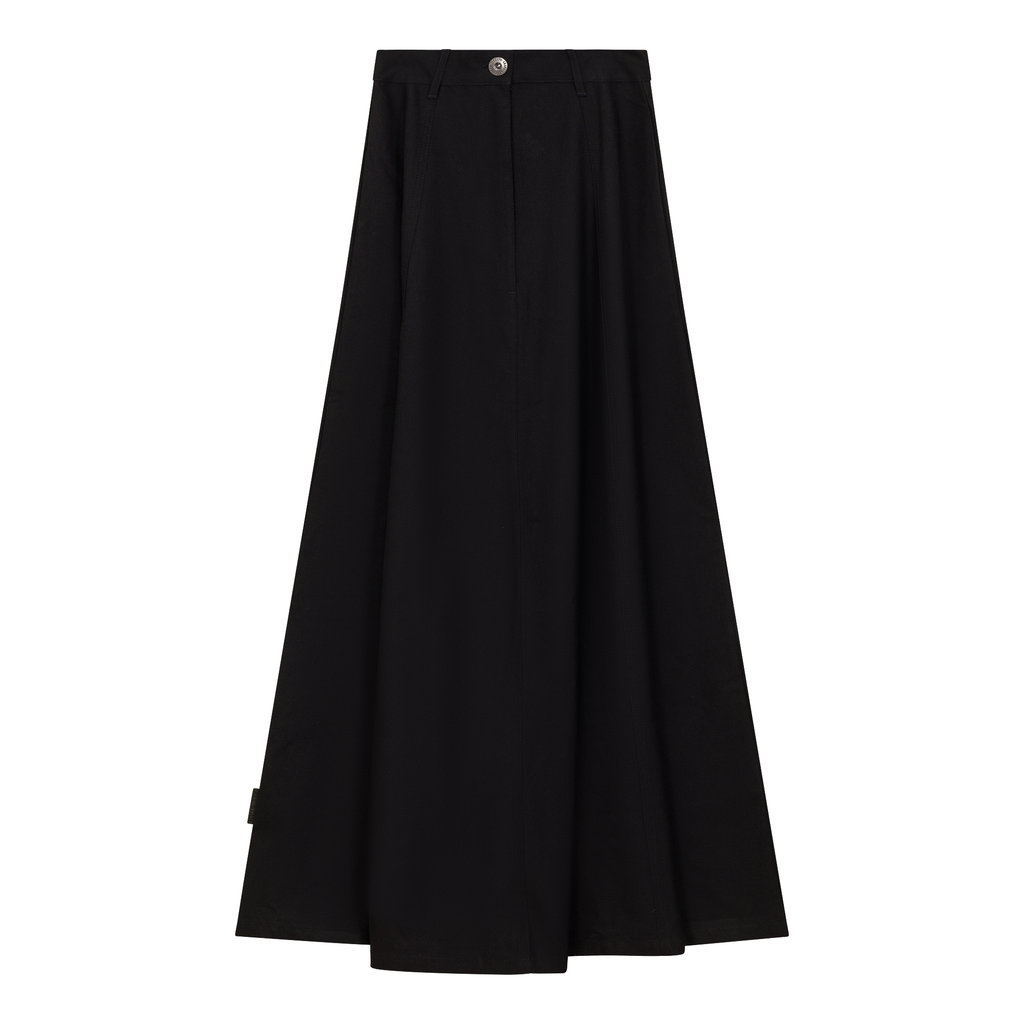 Cotton Maxi A Line Fringe Skirt
