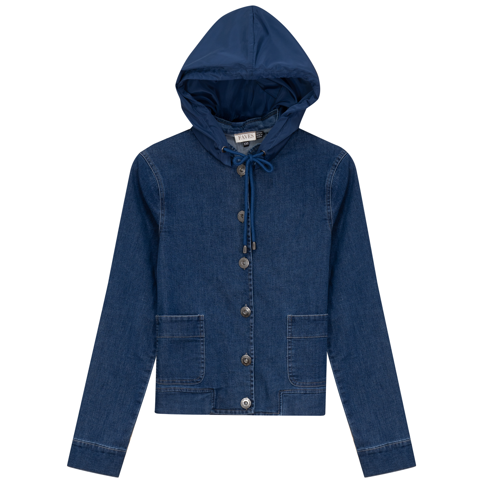 Denim Wash Hoodie Jacket