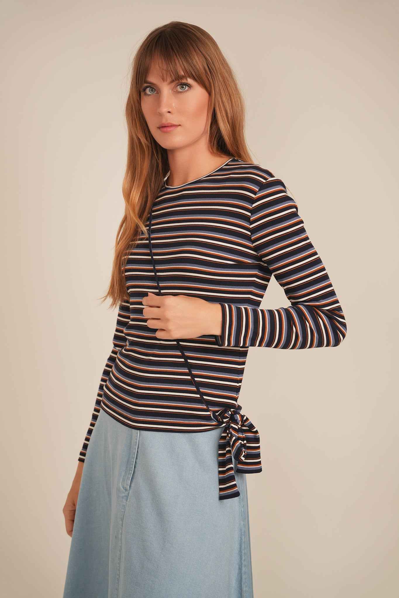 Striped Wrap Tee