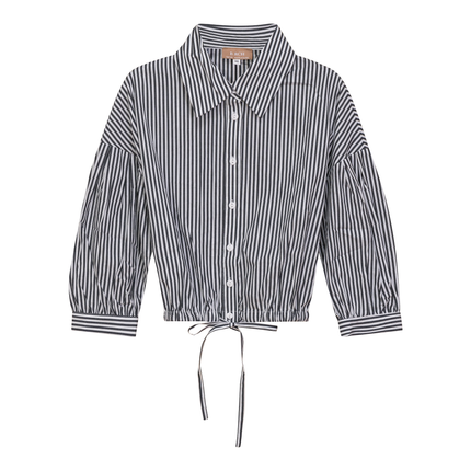 Striped Cropped Bungee Blouse