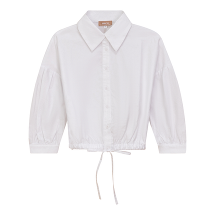 Striped Cropped Bungee Blouse