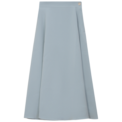 Midi A Line Crepe Skirt