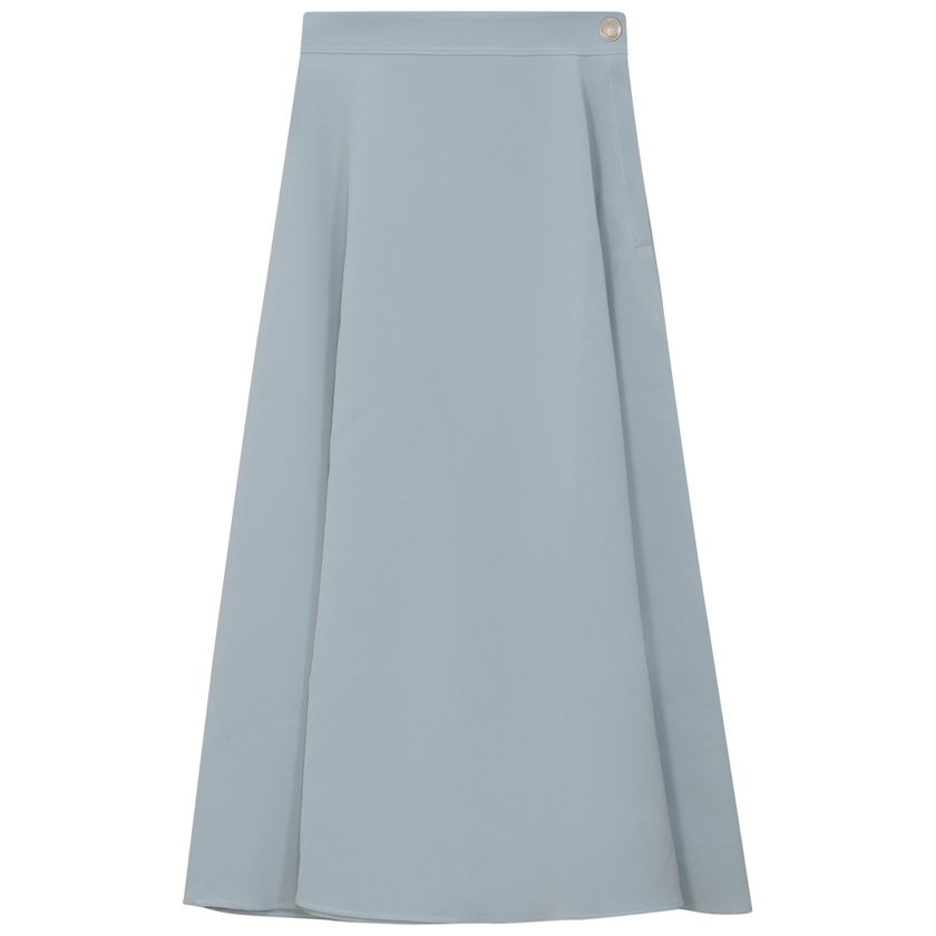 Midi A Line Crepe Skirt