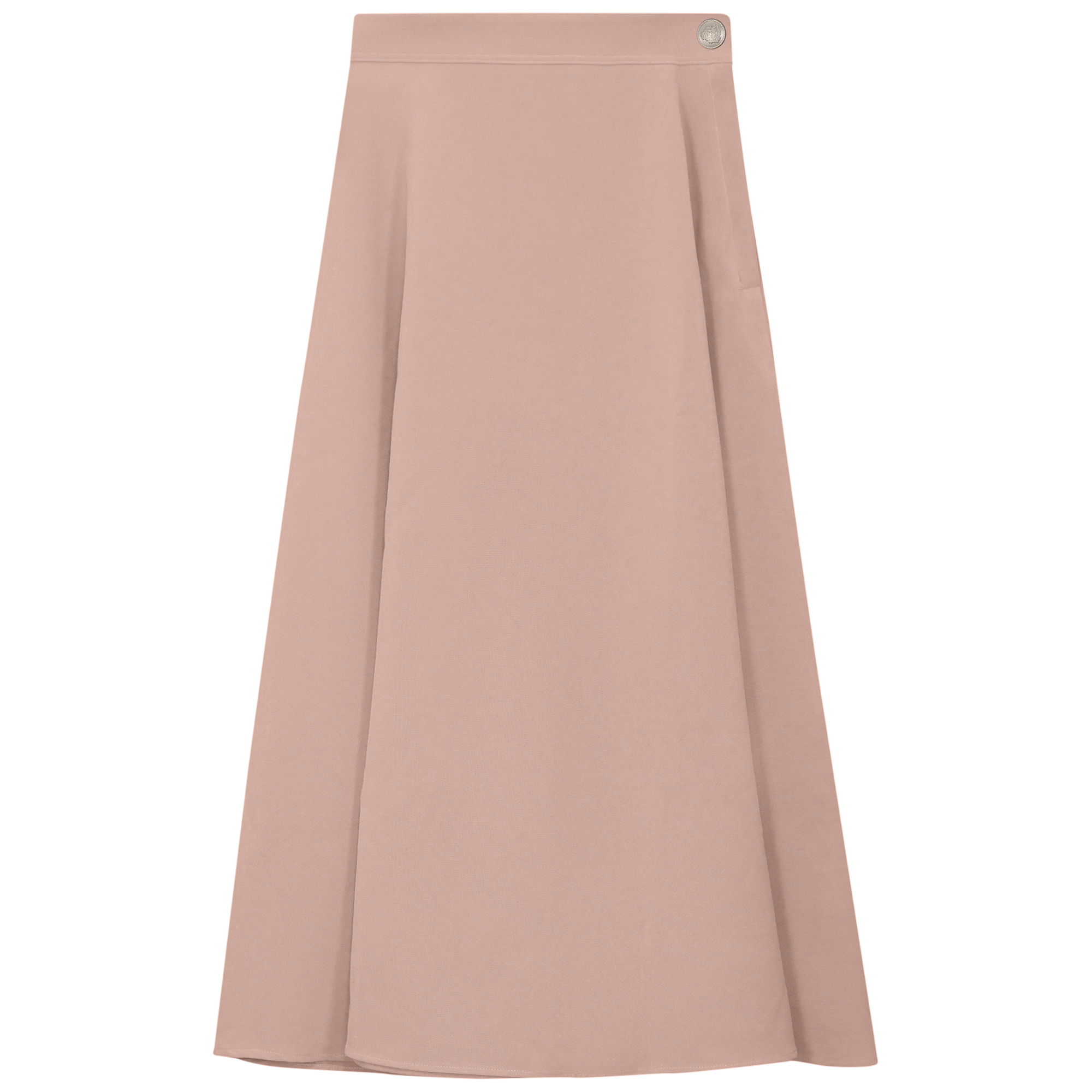 Midi A Line Crepe Skirt