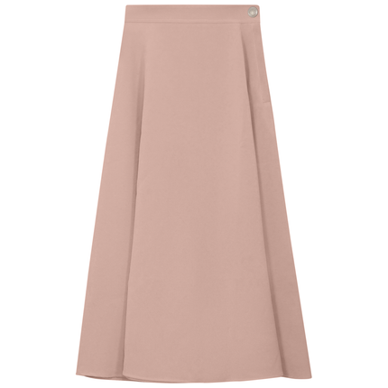 Midi A Line Crepe Skirt